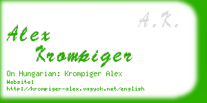 alex krompiger business card